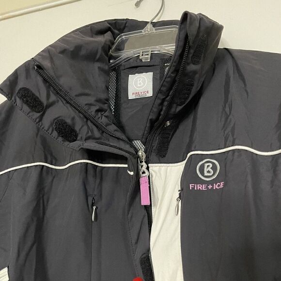 BOGNER FIRE + ICE BLACK SKI SNOWBOARDING FULL ZIP UP JACKET WOMEN SIZE 4 SMALL - Picture 4 of 7